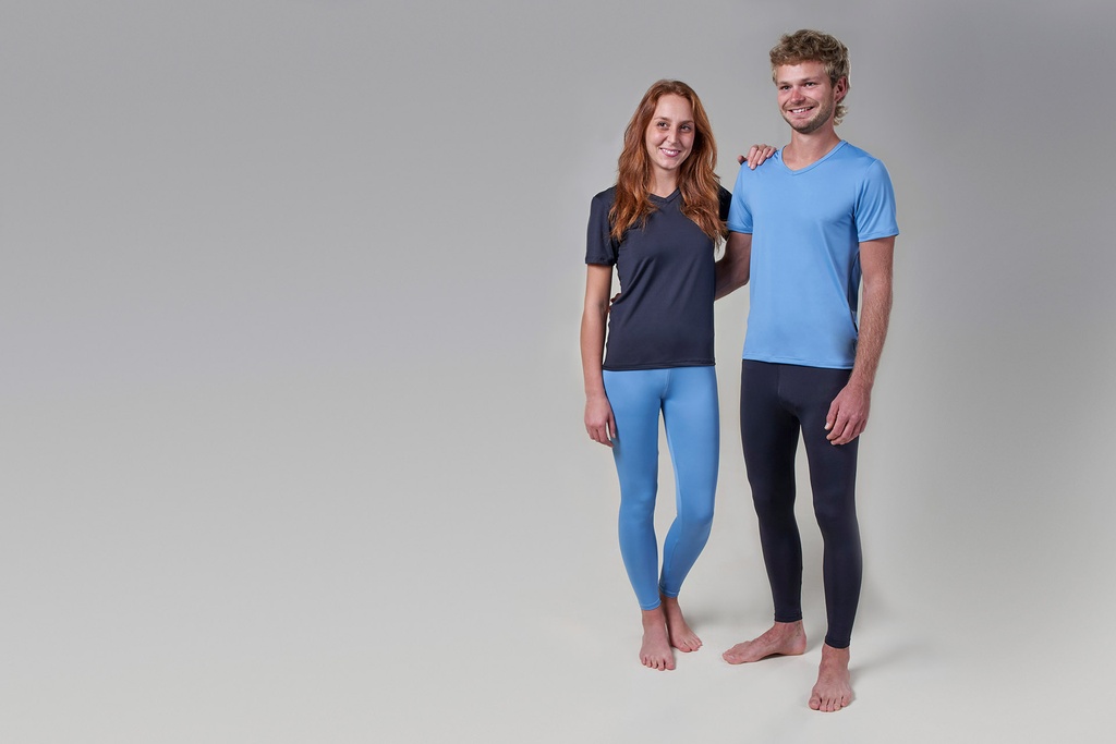 [00398 TB] Paljari Leggings UNISEX mit Bio-Infrarot Faser; Farbe: taubenblau [00398 TB]