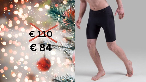 [00636] Paljari De Luxe Laufmode Unisex mit Bio-Infrarot Faser - Laufhose kurz; Farbe: schwarz WA